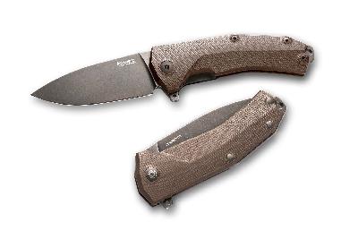 Нож KUR Brown G-10, DLC-Coated and Stonewashed Blade