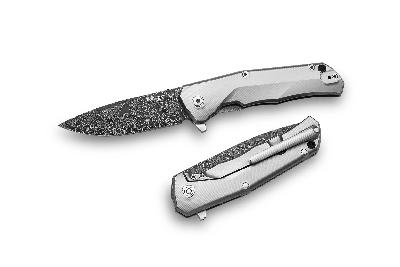 Нож T.R.E. - Three Rapid Exchange, Chad Nichols Damascus "Raindrop" Pattern
