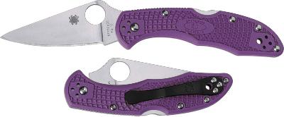 Складной нож Spyderco Delica Flat Ground Purple