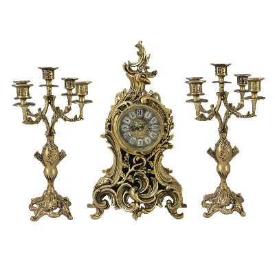 Часы с канделябрами Сильвия BP-2707028-D