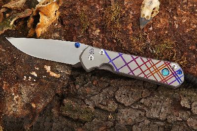 Нож Lg. Sebenza 21 Unique Graphics Opal Mosaic Triple Cabochon (Shot Show 2017 Edition)