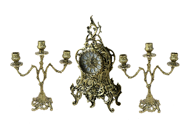 Часы Ласу каминные с канделябрами BP-25038