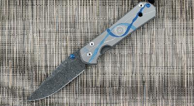 Нож Lg. Sebenza 21 Unique Graphics D. Thomas Stainless Ladder Damascus