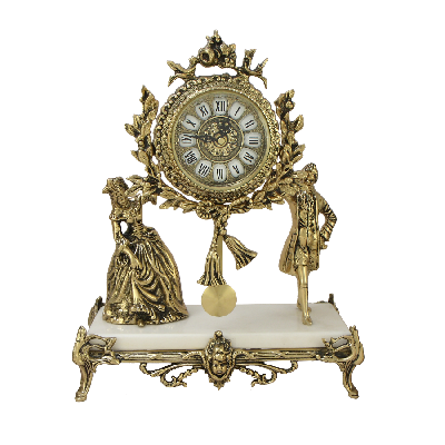 Часы каминные Пастораль на мраморной подставке BP-27062-D