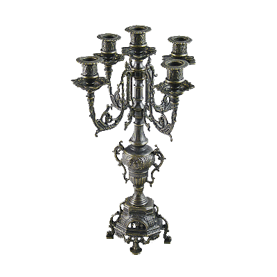Канделябр Барокко на 5 свечей под бронзу AL-82-102-ANT