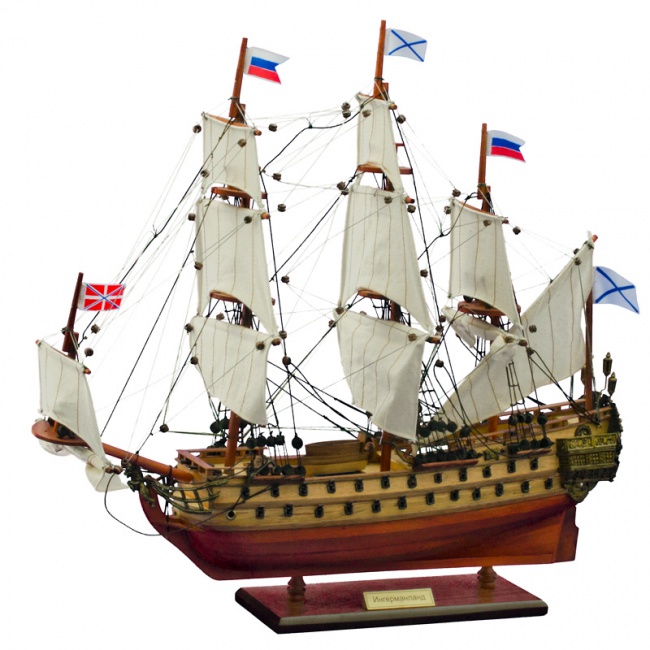 Корабль "Ингерманланд" 1715г. 50 x 48 x 13 см