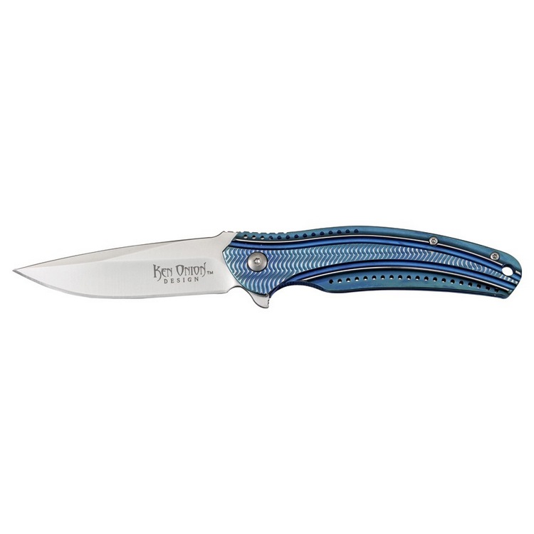 Складной нож Ripple Blue Stainless Handle (IKBS® Flipper)