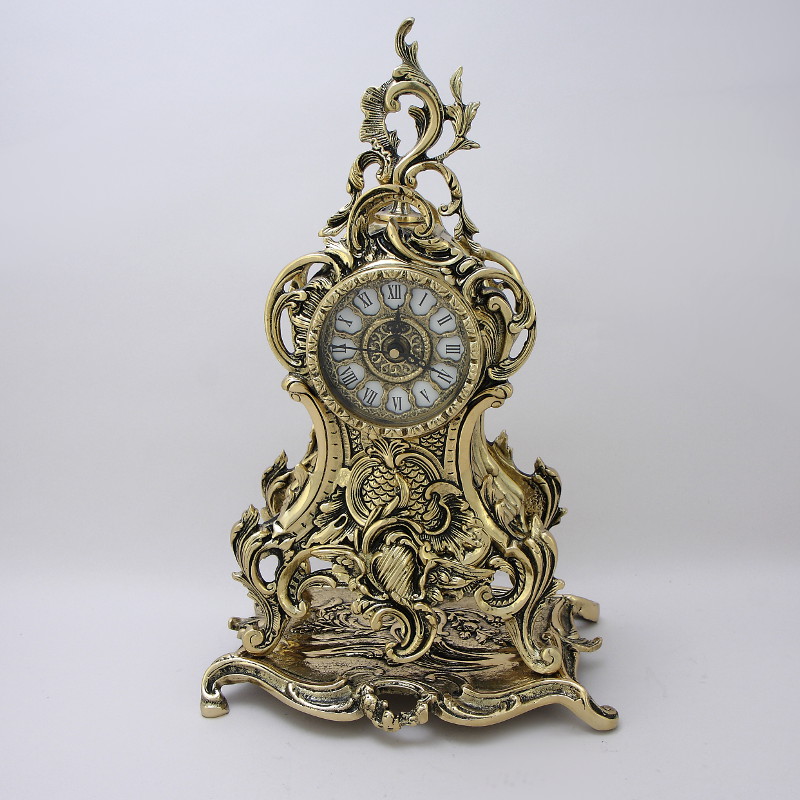 Бронзовые часы каминные «Долфин»